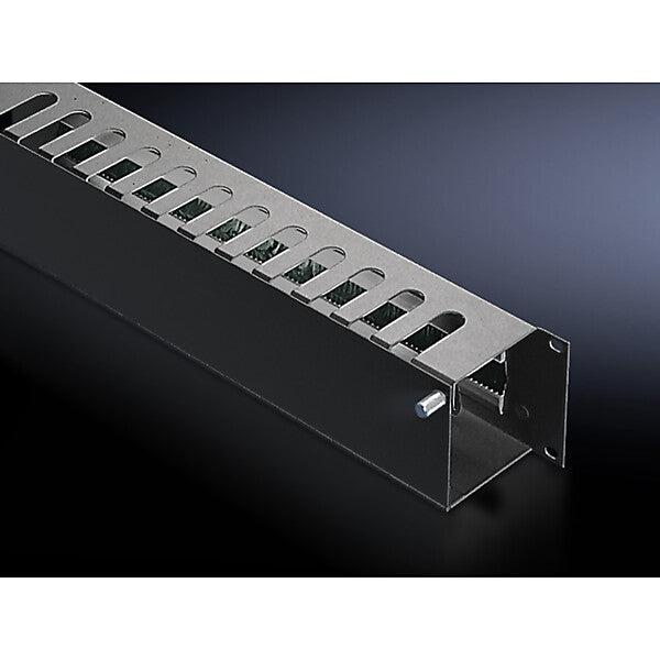 Rittal Rangierpan. 2HE RAL9005 Bürste/Kanal DK 5502.235